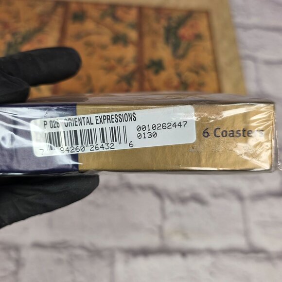 Vtg Pimpernel Premier Collection 4 Placemats 6 Coasters Set Oriental Expressions - Picture 6 of 8